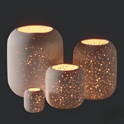 侘寂陶艺瓶罐台灯 装饰灯摆件